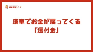 廃車でお金が戻ってくる「還付金」