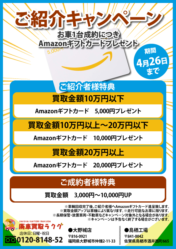 【第2弾】ご紹介キャンペーン！