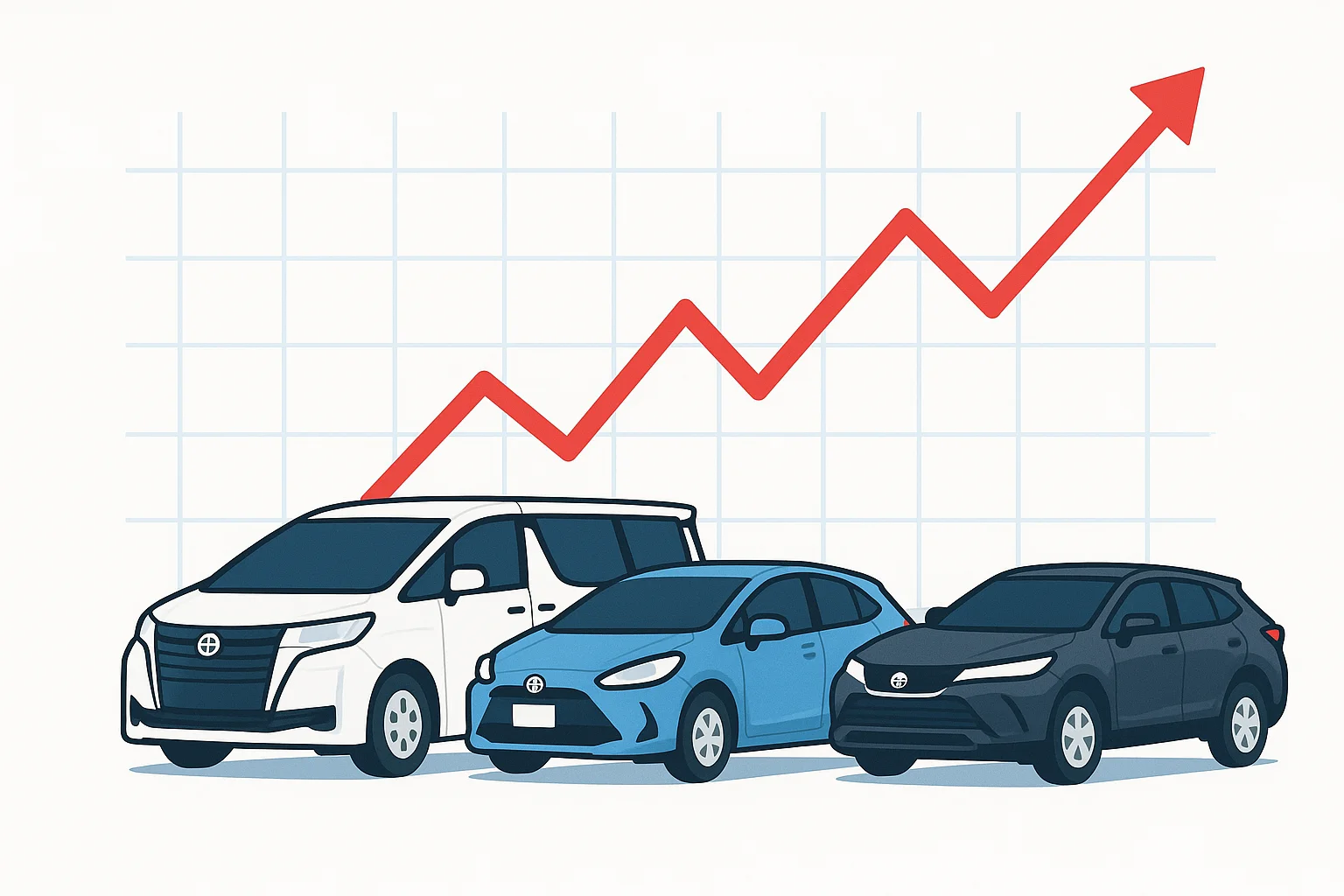 トヨタ人気車種別下取り価格