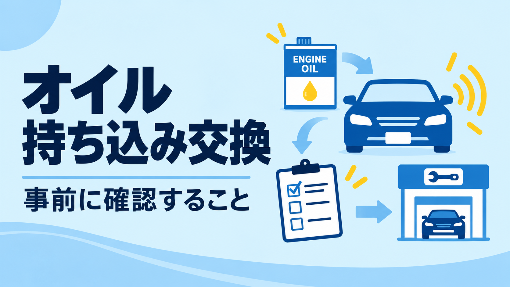 オイル交換の持ち込みはできる？店への確認事項と工賃・適合の見方