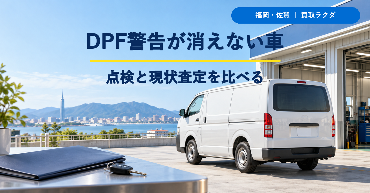 DPF警告が消えないディーゼル車は売れる？福岡・佐賀で点検と現状査定を比べる順番
